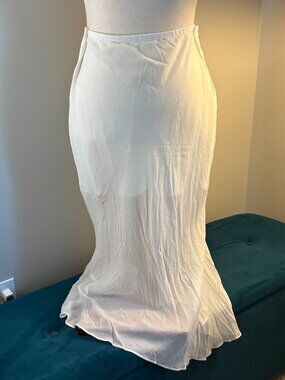 J.Crew Ivory Maxi Skirt | Size XL | Flowy Lined Slip Skirt NWT